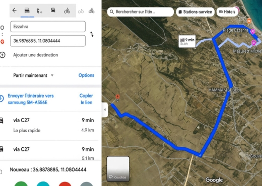 Terrain de 1000 m² à vendre à Tami