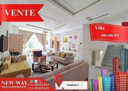 Villa à Sahloul 4 dans un quartier calme et Réside
