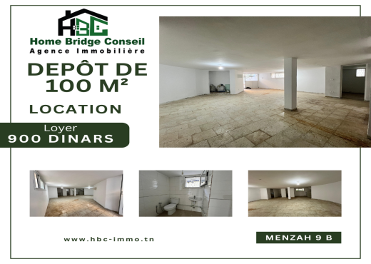 A louer Dépôt de 100 m²