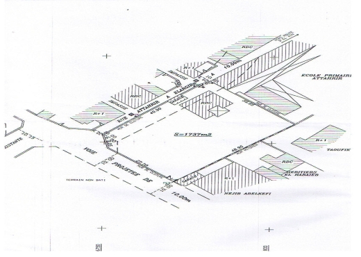 Terrain de 1737 m² Route EL AINKM2