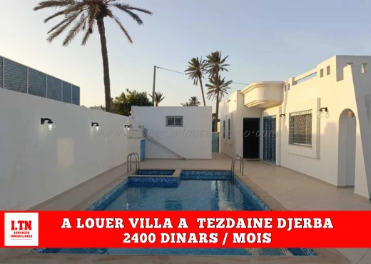 villa À Louer à MEDENINE - A louer villa S+3  Tezdaine Djerba - Immobiliere.tn - Photo 2