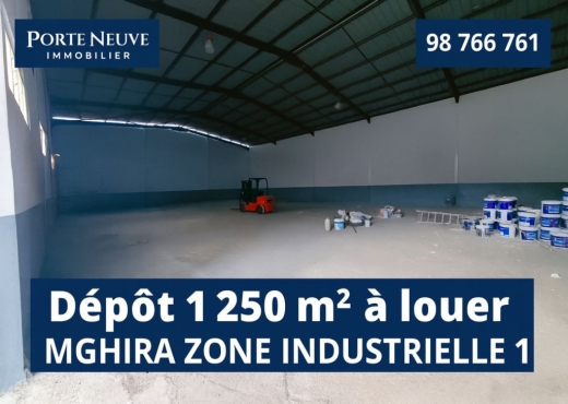 À louer : Dépôt 1250 m² avec 750 m