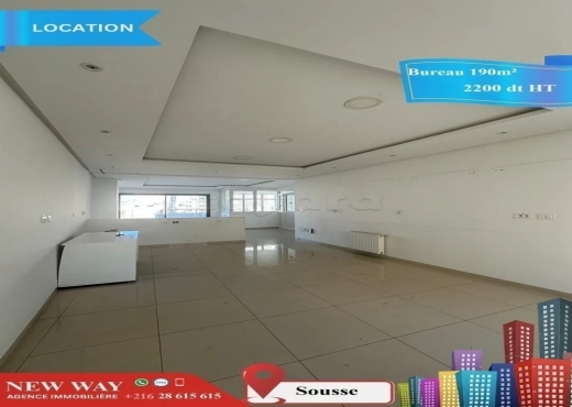 Bureau de 190 m² à Sousse