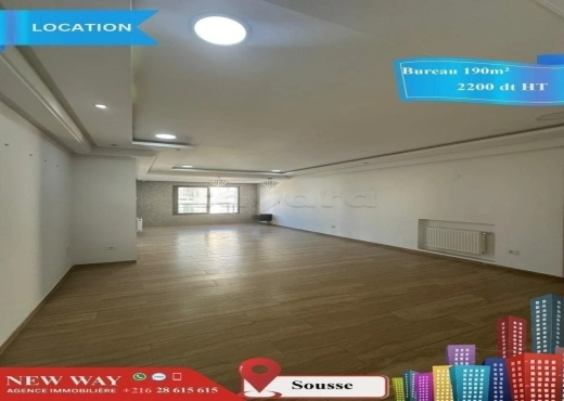 Bureau de 190 m² à Sousse