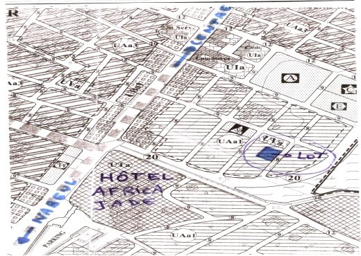 Korba plage vd terrain 371 m² a cô