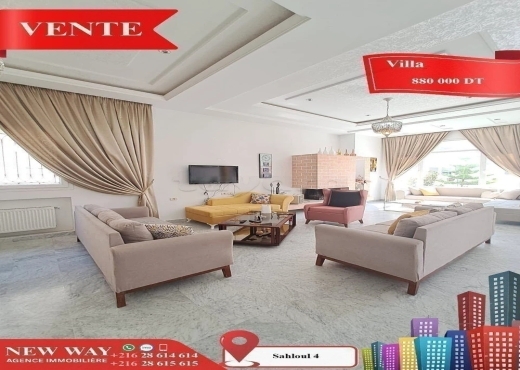 Villa à Sahloul 4 dans un quartier calme et Réside