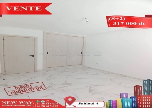 (S+2) Directe Promoteur à Sahloul 4