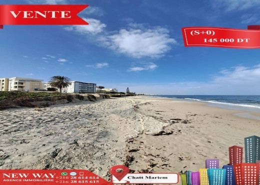 Appartement À Vendre à SOUSSE - (S +0) avec meubles à Chatt Mariem, Prés de la mer - Immobiliere.tn