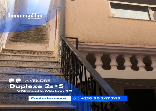 À VENDRE – Maison Duplexe 2S+5 à Médina Jadida