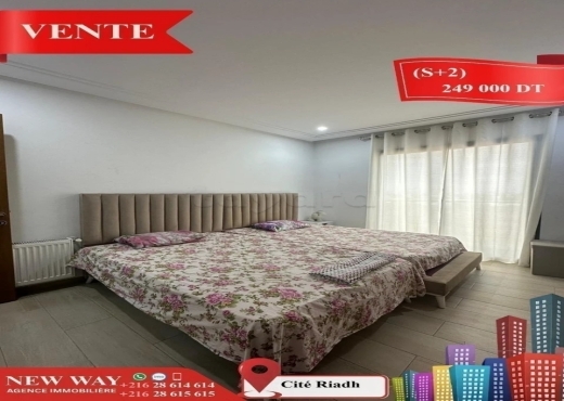 (S+2) à Cité Riadh 1 avec Place de Parking