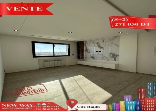 (S+2) Directe Promoteur à Cité Riadh