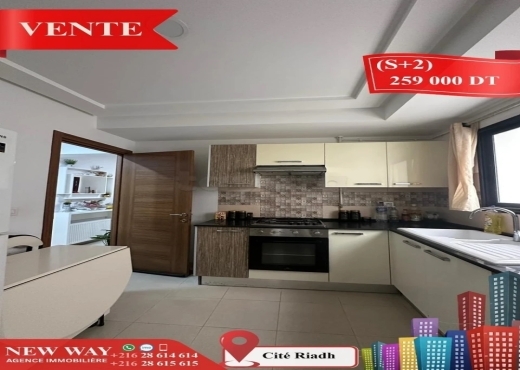 (S+2) à Cité Riadh 1 avec Place de Parking
