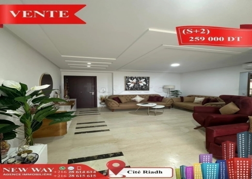 (S+2) à Cité Riadh 1 avec Place de Parking