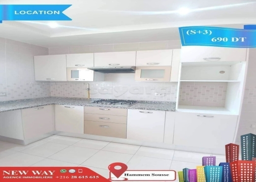 (S+3) à Hammem Sousse Prés Mosqué El Sahaba