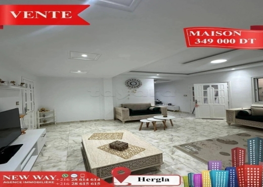 Maison à Hergla, Proche de toutes Commodités