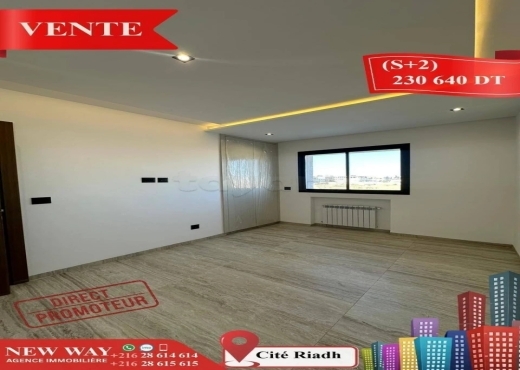(S+2) Directe Promoteur à Cité Riadh Sousse