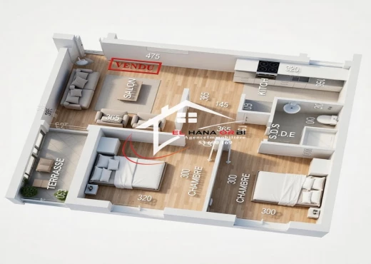 Appartement À Vendre à MAHDIA - à vendre app s+2 avec piscine - Immobiliere.tn - Photo 2